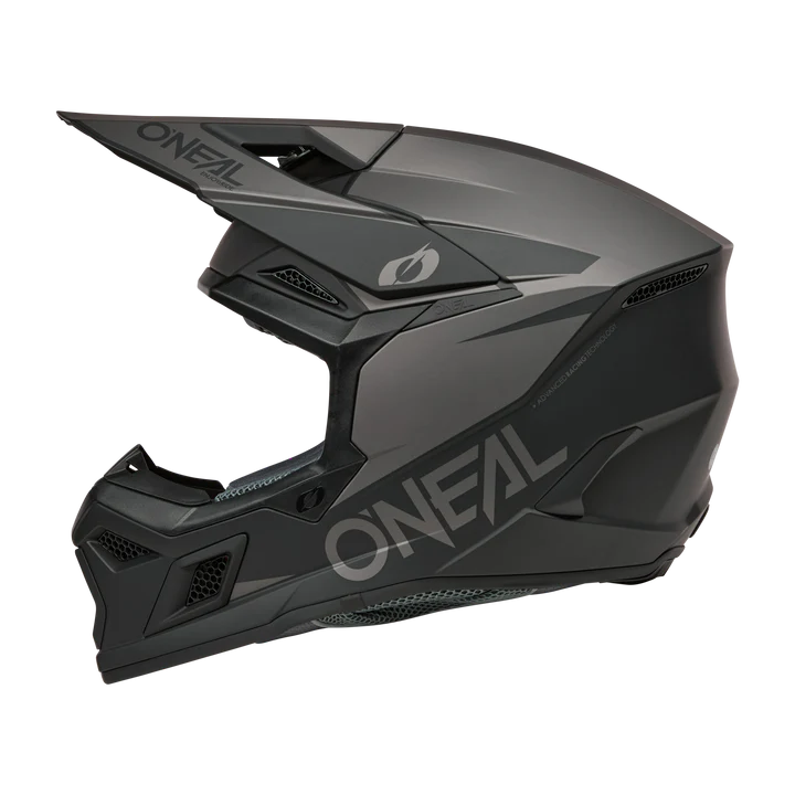 Load image into Gallery viewer, O'Neal 3 SRS Helmet Solid Black/Gray