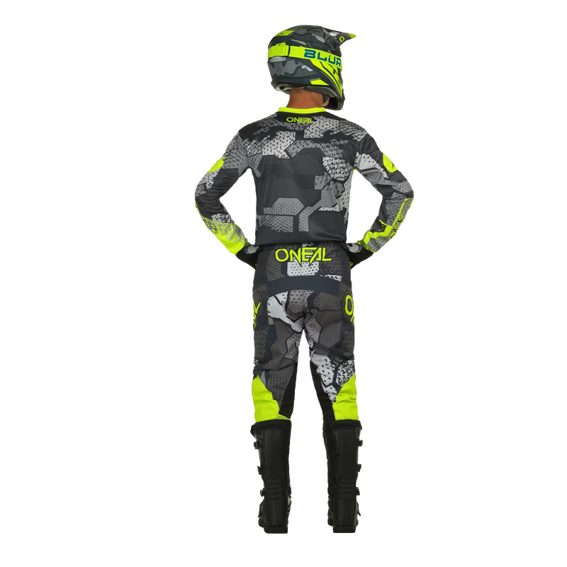 Load image into Gallery viewer, O'NEAL Element Camo Pants Gray/Neon Yellow