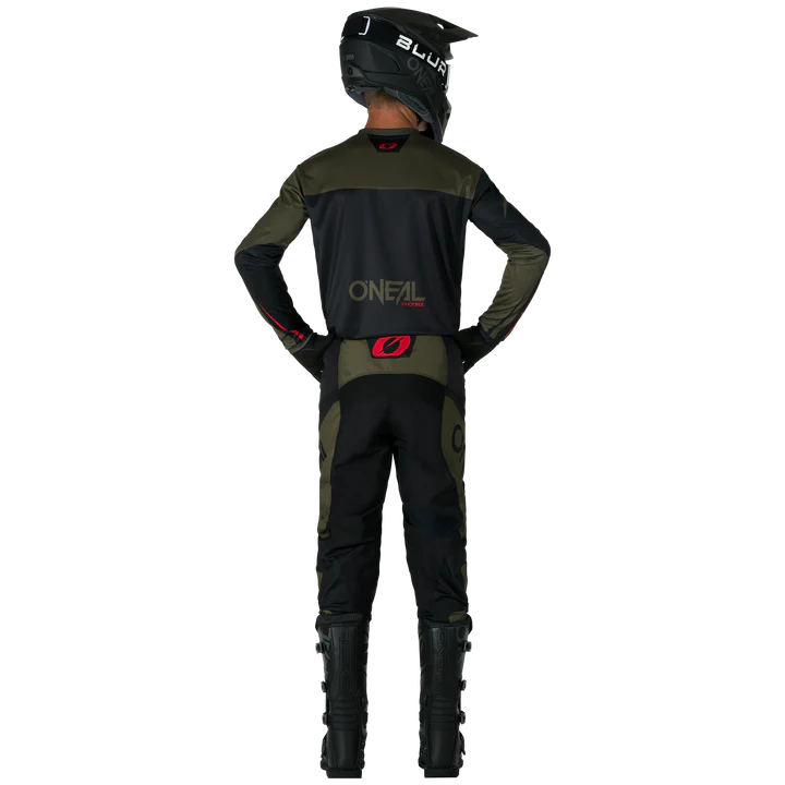 Load image into Gallery viewer, O'Neal Element Racewear Black/Olive Pants & Jersey Gearset