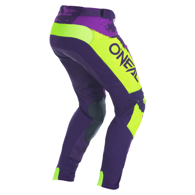 Load image into Gallery viewer, Purple and green motocross pants with 'Oneal' branding on a white background