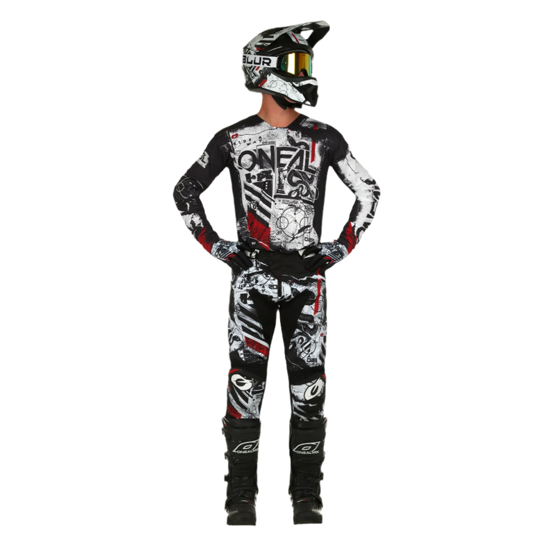 Load image into Gallery viewer, O'Neal Mayhem Scarz Jersey Black/White