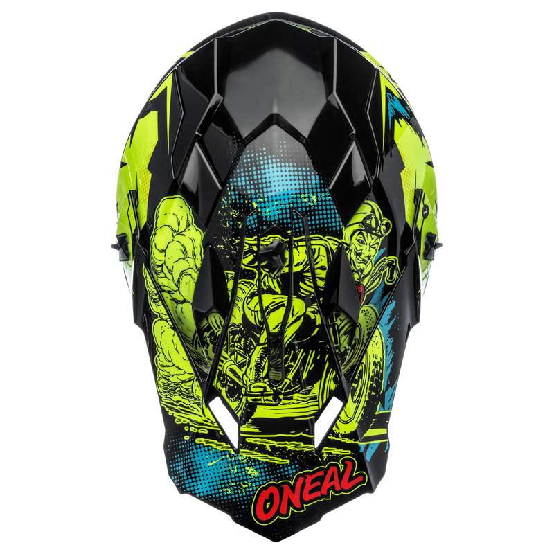 Load image into Gallery viewer, O'Neal Youth 2 SRS Villain Helmet Neon Yellow