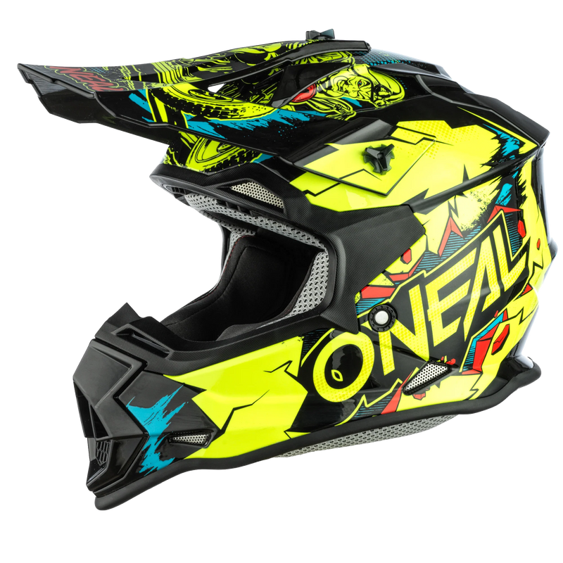 Load image into Gallery viewer, O'Neal Youth 2 SRS Villain Helmet Neon Yellow