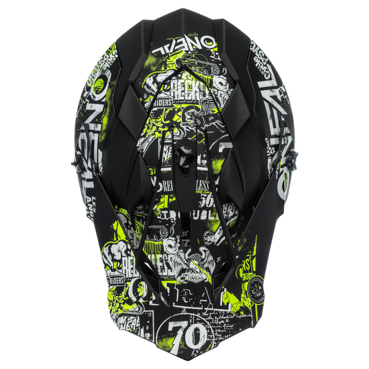 O'Neal Youth 2 SRS Attack Helmet Black/Neon Yellow