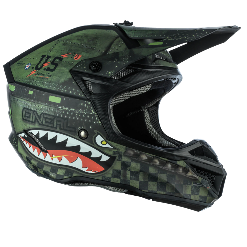 Load image into Gallery viewer, O'Neal 5 SRS Warhawk Helmet Black/Green