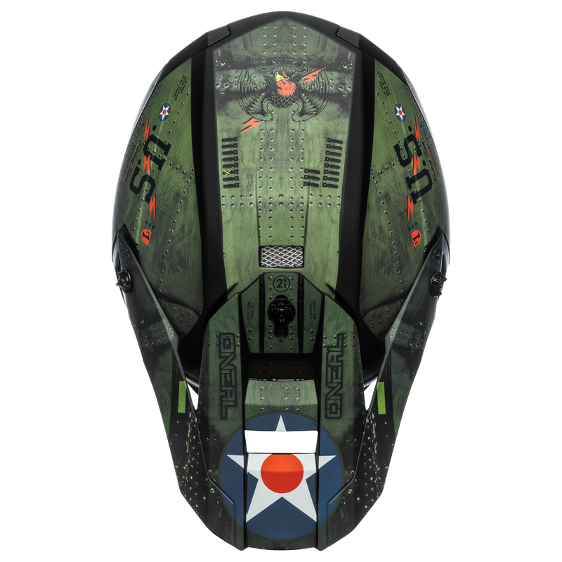 Load image into Gallery viewer, O'Neal 5 SRS Warhawk Helmet Black/Green