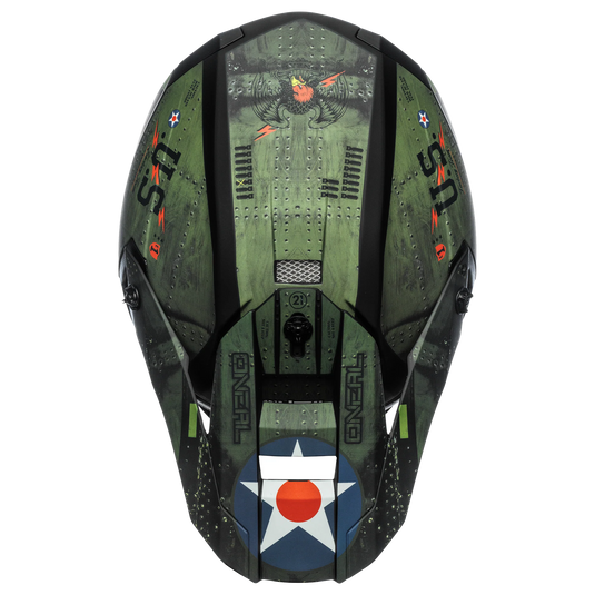 O'Neal 5 SRS Warhawk Helmet Black/Green