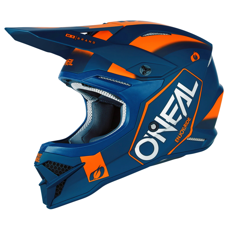 Load image into Gallery viewer, O'Neal 3 SRS Hexx V.23 Helmet Blue/Orange