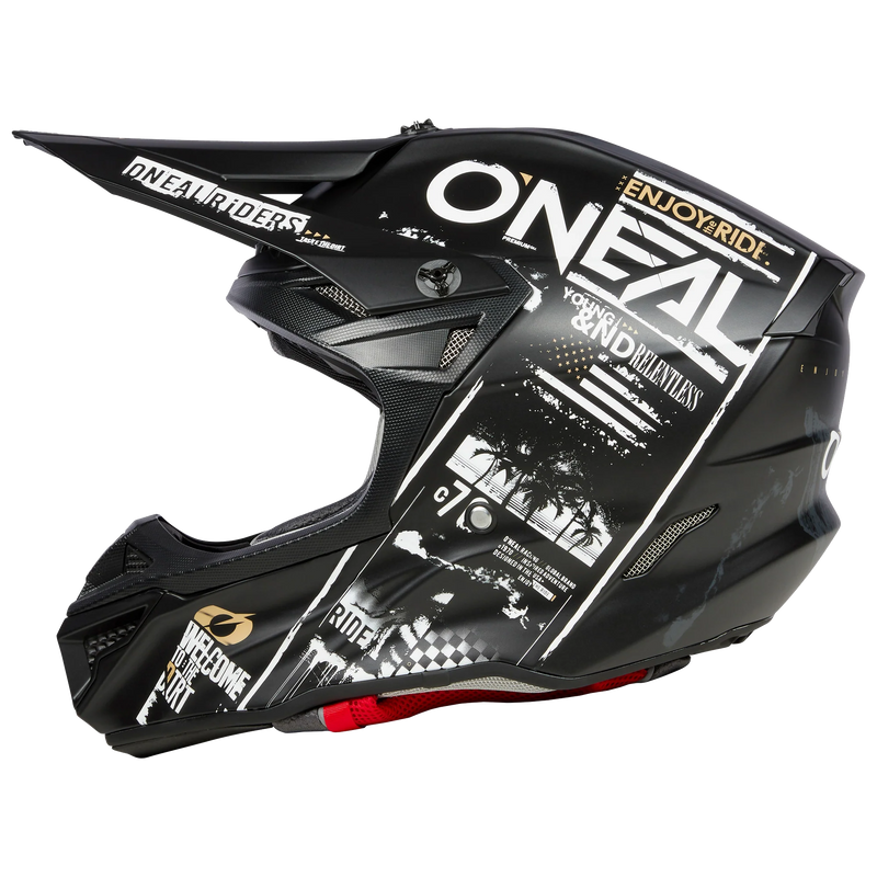 Load image into Gallery viewer, O'Neal 5 SRS Attack V.23 Helmet Black/White