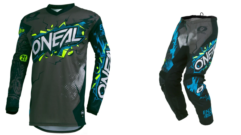 Load image into Gallery viewer, O'Neal Element Villain Grey Pants & Jersey Gearset