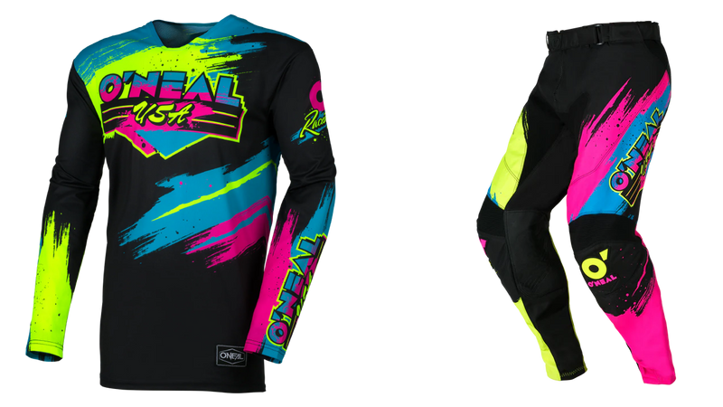 Load image into Gallery viewer, O'Neal Mayhem Reseda Black / Neon Pant & Jersey Gearset