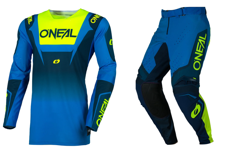 Load image into Gallery viewer, O'Neal Prodigy 55 Blue/Neon Pants & Jersey Gearset