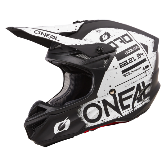 O'Neal 5 SRS Scarz V.24 Helmet Black/White