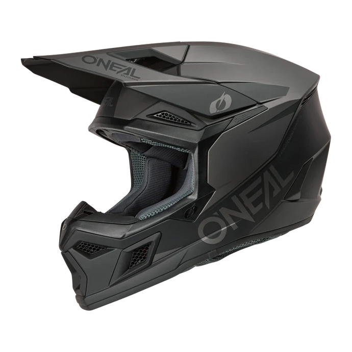 O'Neal 3 SRS Helmet Solid Black/Gray