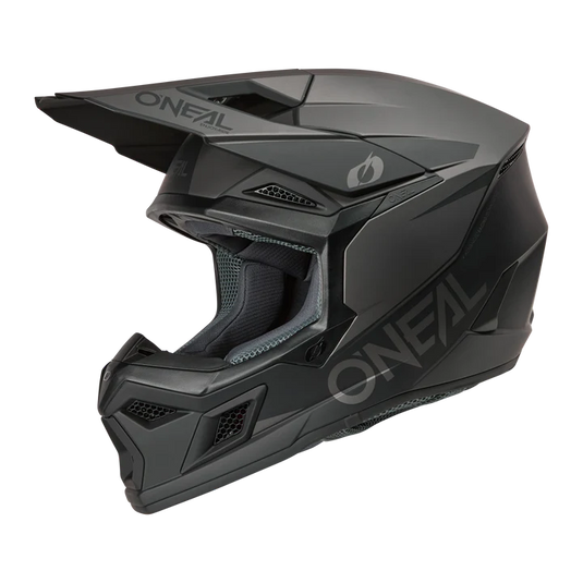 O'Neal 3 SRS Helmet Solid Black/Gray