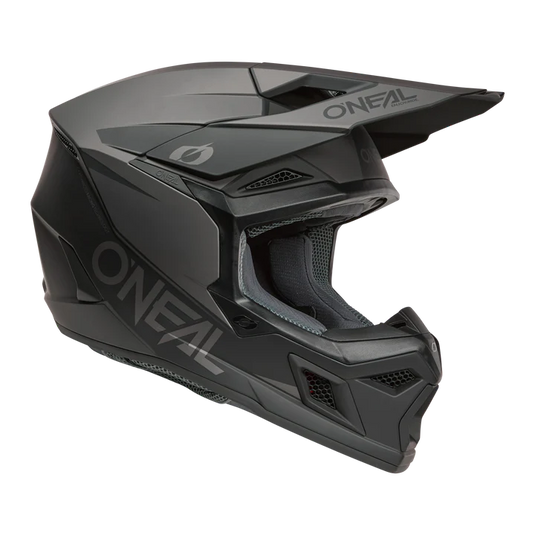 O'Neal 3 SRS Helmet Solid Black/Gray