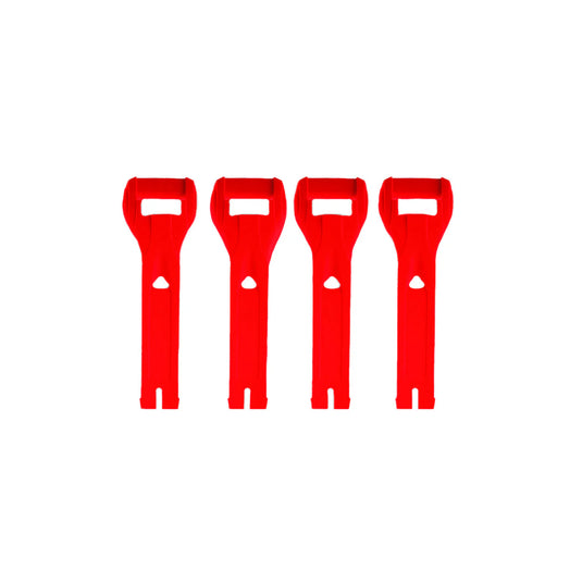 Gaerne REPLACEMENT SG10 RED SHORT STRAP KIT - 4PK