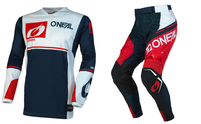 O'Neal Hardwear Flow V.23 Blue/White Pants & Jersey Gearset