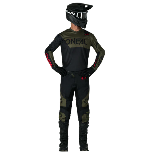 O'Neal Element Racewear Black/Olive Pants & Jersey Gearset