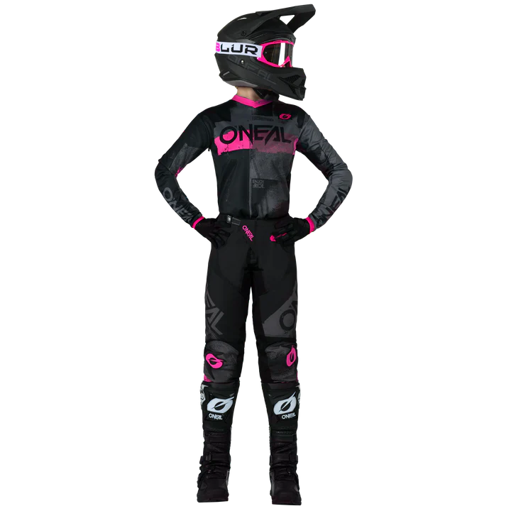Load image into Gallery viewer, O&#39;Neal Women&#39;s Element Roller Black/Pink Pants &amp; Jersey Gearset
