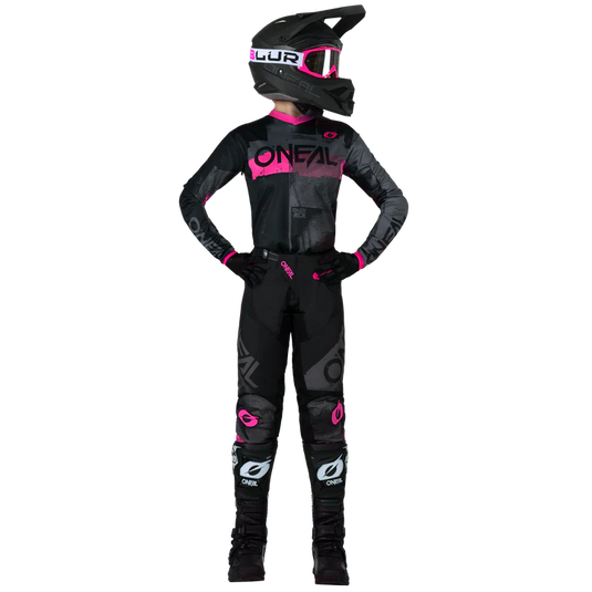 O'Neal Women's Element Roller Black/Pink Pants & Jersey Gearset