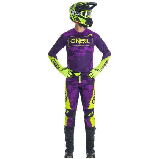 O'Neal Mayhem Paint Jersey + Pants Combo Purple/Neon