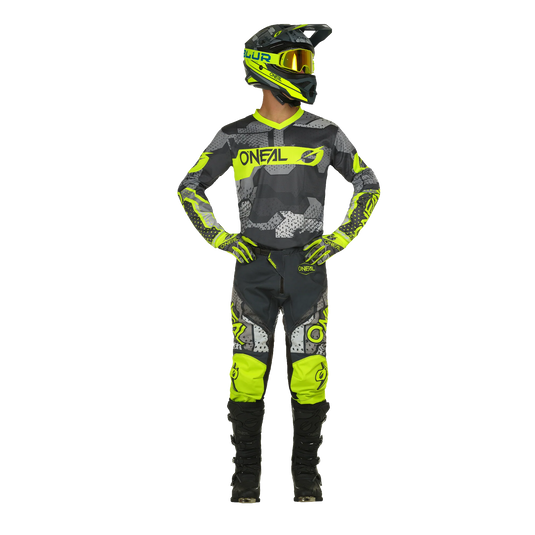 O'NEAL Element Camo Pants Gray/Neon Yellow