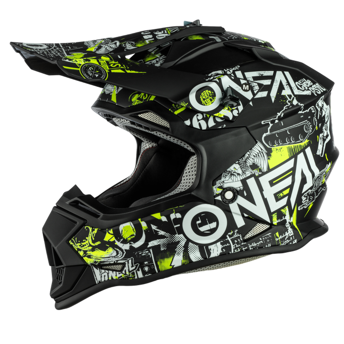 O'Neal Youth 2 SRS Attack Helmet Black/Neon Yellow