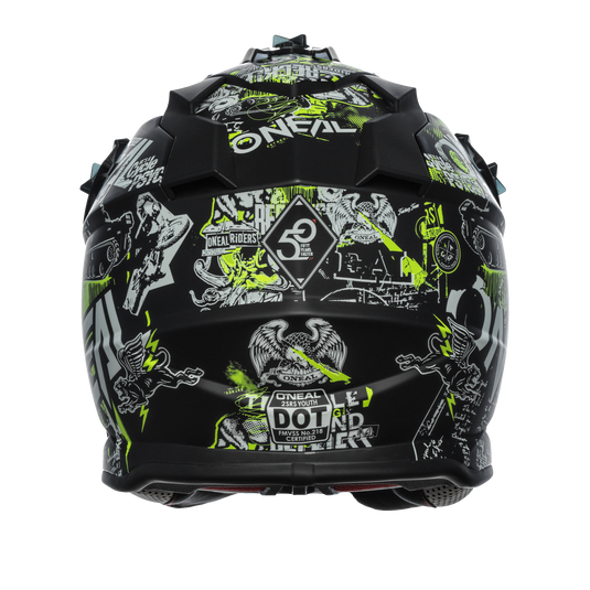 O'Neal Youth 2 SRS Attack Helmet Black/Neon Yellow