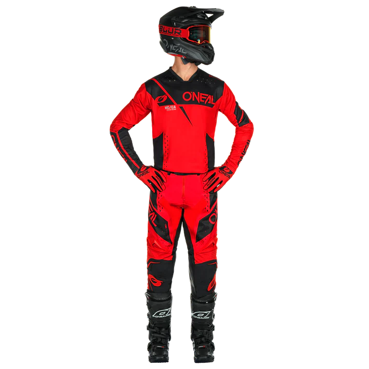 Load image into Gallery viewer, O&#39;Neal Hardwear Haze Black/Red Pant &amp; Jersey Gearset
