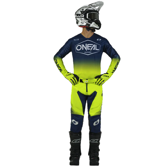 mayhem gear O'Neal Mayhem Hexx V.25 Blue / Neon Pants & Jersey Gearset – XgearPro