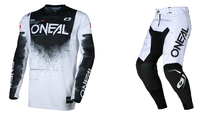 O'Neal Hardwear Swipe Jersey & Pant White/Black Gearset