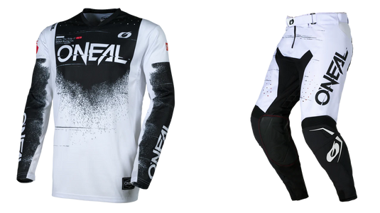 O'Neal Hardwear Swipe Jersey & Pant White/Black Gearset
