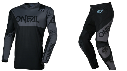 O'Neal Element Racewear Black/Gray Pants & Jersey Gearset