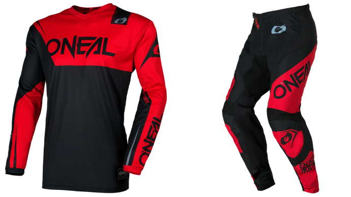 O'Neal Element Racewear Black/Red Pants & Jersey Gearset