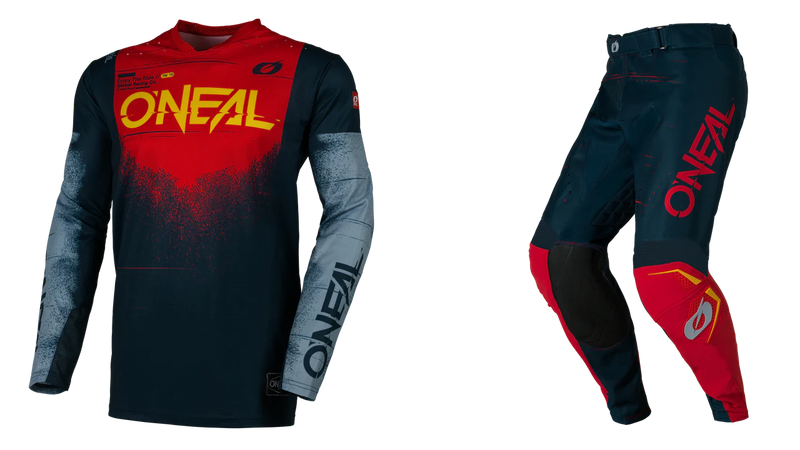 Load image into Gallery viewer, O&#39;Neal Hardwear Swipe Jersey &amp; Pant Blue/Red Gearset
