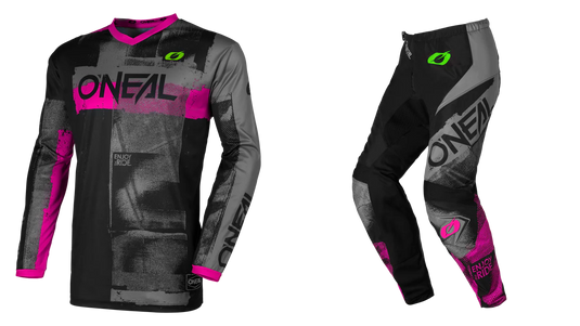 O'Neal Women's Element Roller Black/Pink Pants & Jersey Gearset