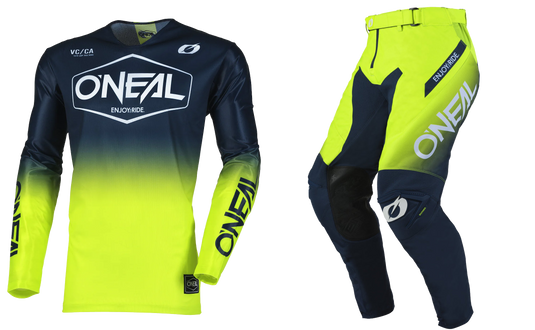 mayhem gear O'Neal Mayhem Hexx V.25 Blue / Neon Pants & Jersey Gearset – XgearPro