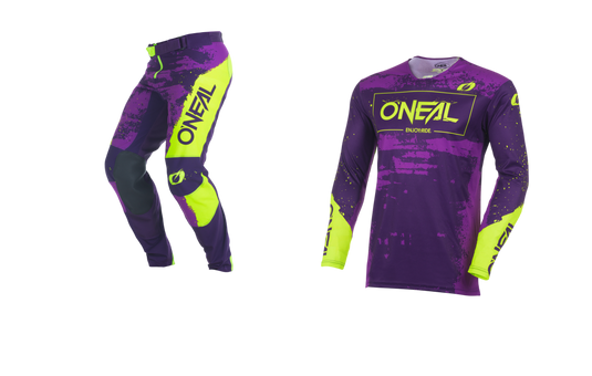 O'Neal Mayhem Paint Jersey + Pants Combo Purple/Neon